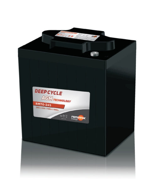 Batterie Rematek Énergie, AGM, 6V, 245Ah 20h.